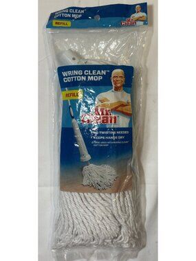 Mr. Clean Wring Clean Cotton Mop Head White Refill